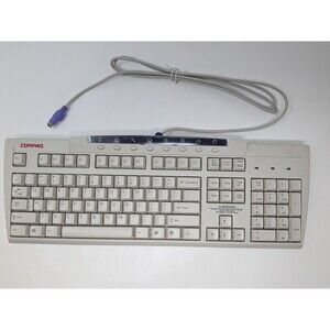 Compaq SK-2860 Vintage PS/2 Multimedia Keyboard Y2K Retro PC Tested Working